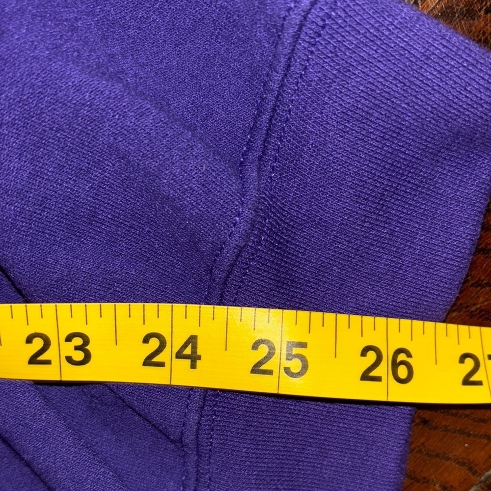 Gildan Purple Sweatshirt with Blue Graphic - Picture 5 of 8